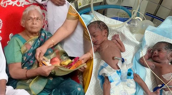 Mujer de 73 años da a luz a gemelos en la India