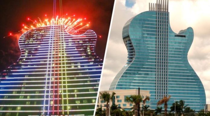 Inauguran en Florida hotel en forma de guitarra