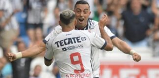Funes Mori y Berterame festejando