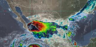 El huracán 'Kay' se encuentra en el noroeste del País a punto de impactar con Baja California Sur.