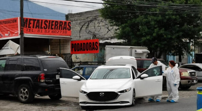 Pareja es atacada a balazos en una vulcanizadora de Guadalupe.