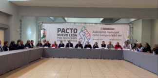 Alcaldes de 28 municipios en compañía de diputados federales se reunieron en Agualeguas para llevar a cabo el Capitulo Norte del Pacto por Nuevo León.