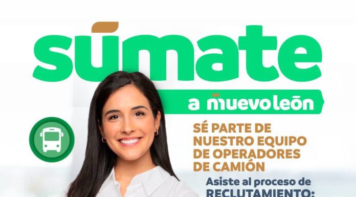 El Gobierno del Estado de Nuevo León busca reclutar por lo menos mil 600 operadores de camiones para sumarse al  programa Muevo León.