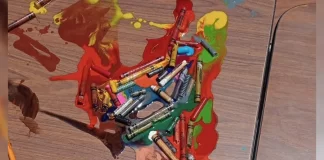 Crayones se derriten por calor extremo