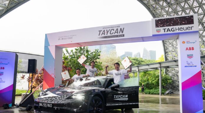 El Porsche Taycan se ha vuelto el auto eléctrico más rápido en viaje de Tailandoa a Singapur en menos de 30 horas.