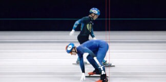 Así fue la dramática victoria de Azhgaliyev en pista corta