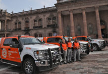 Elementos de Protección Civil del estado de Nuevo León.