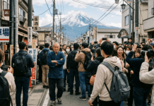 Turismo masivo desborda pueblo japonés por fiebre de fotos del Fuji