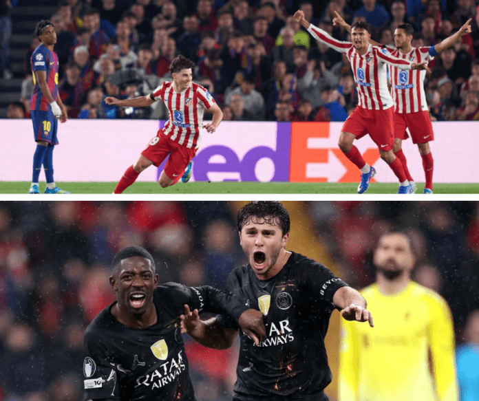 Champions: PSG y Atlético avanzan a semifinales