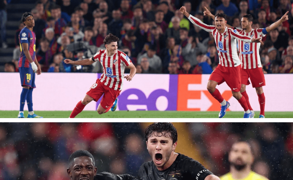 Champions: PSG y Atlético avanzan a semifinales Champions: PSG y Atlético avanzan a semifinales