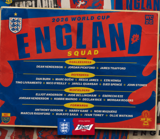 Inglaterra confirma su convocatoria final rumbo al Mundial 2026
