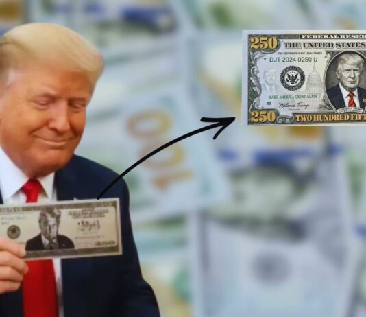 Trump podría aparecer en un billete de 250 dólares