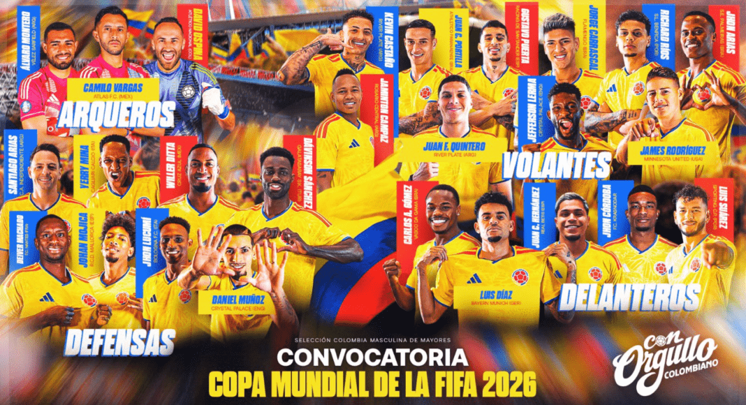 James Rodríguez encabeza la convocatoria de Colombia rumbo al Mundial