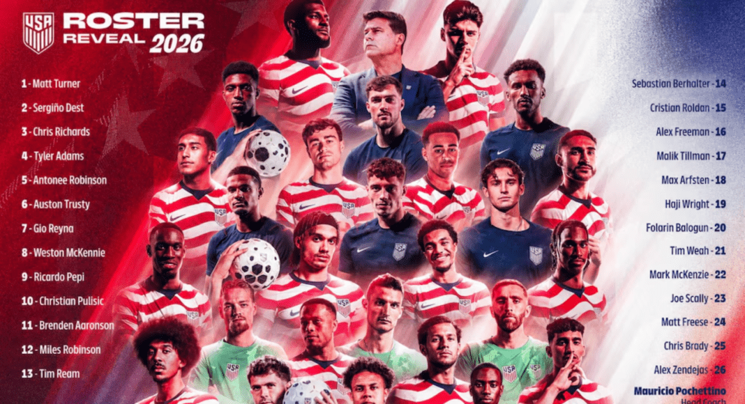 Estados Unidos presenta su lista final para el Mundial 2026 Estados Unidos presenta su lista final para el Mundial 2026