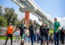 Inaugura escenarios Fan Fest y Corredor Verde Fundidora -Torre Rise