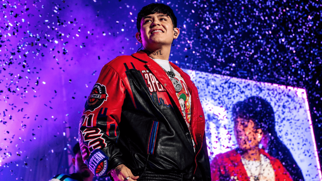Junior H en Monterrey durante su concierto en el Walmart Park del 2025