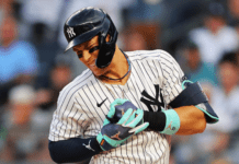 Aaron Judge estará fuera gran parte de la campaña por fractura en una costilla derecha