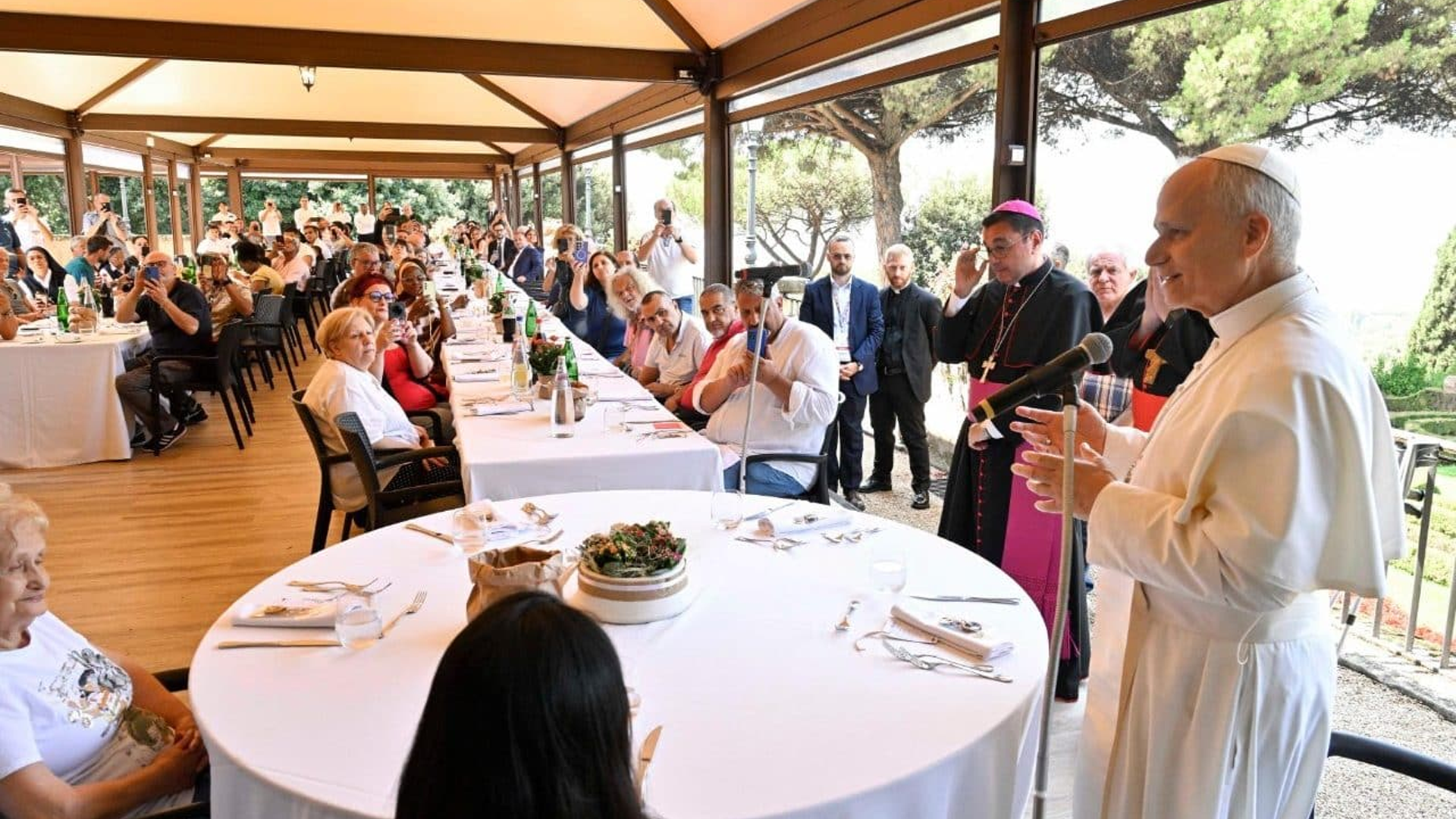 El Papa León XIV en Castel Gandolfo