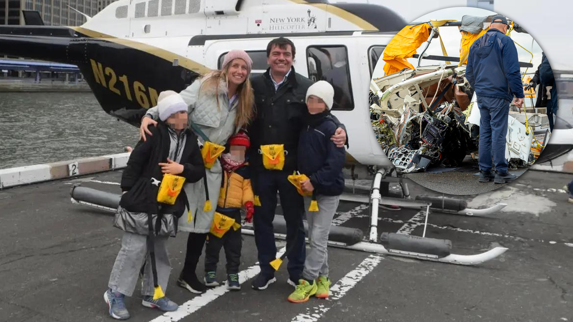 Helicóptero cayó al río Hudson