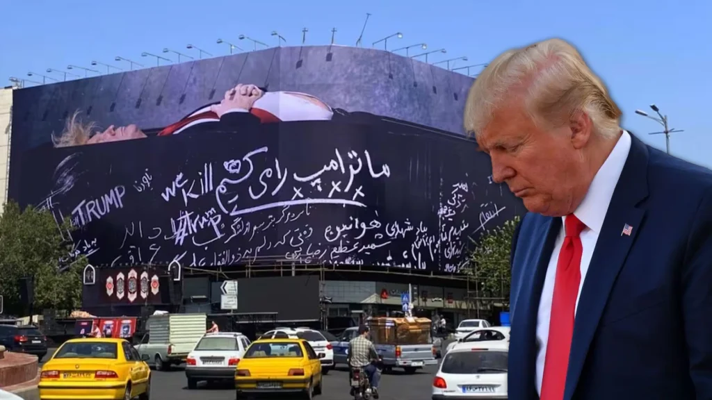 Irán exhibe mural impactante contra Trump en plena crisis