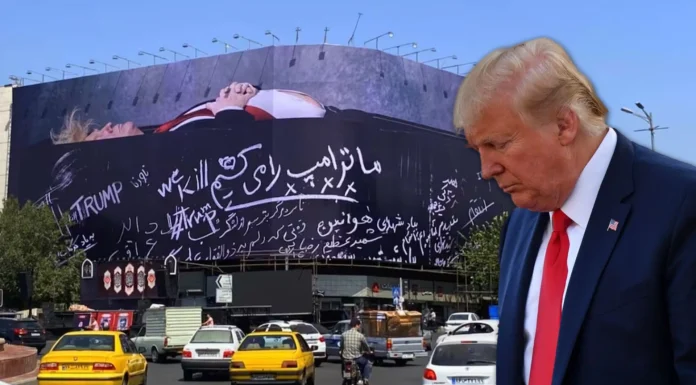 Irán exhibe mural impactante contra Trump en plena crisis