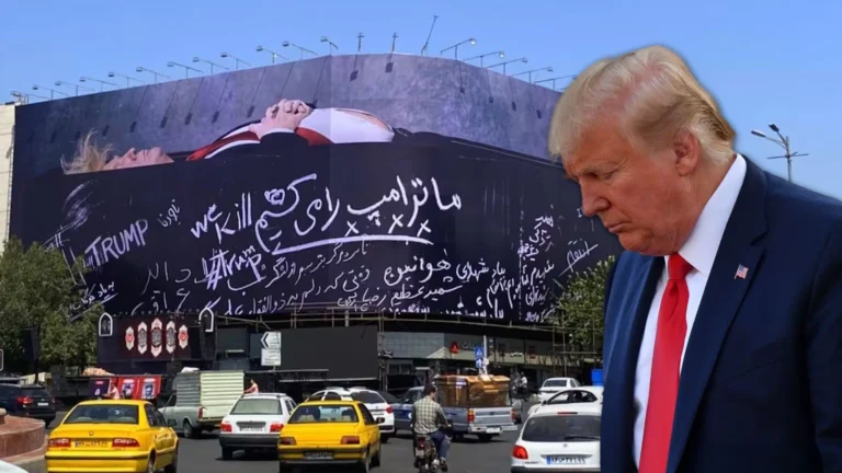 Irán exhibe mural impactante contra Trump en plena crisis