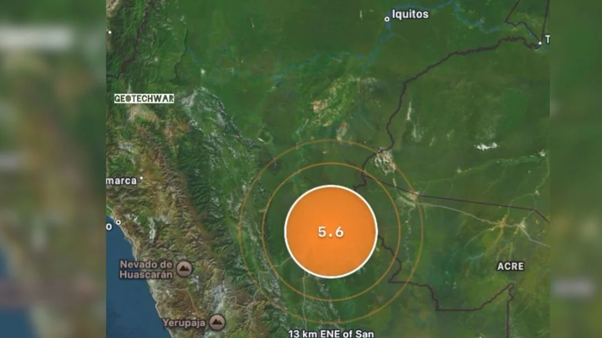 Sismo de 5.7 sacude Ucayali