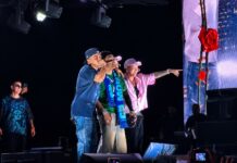 El Malilla y MC Davo durante su presentación en Fan Fest Monterrey.