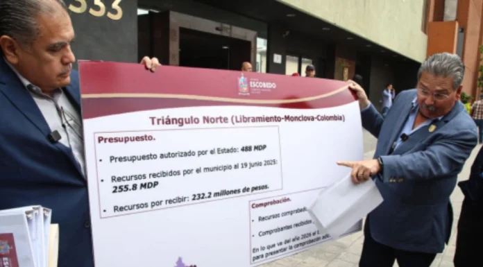 Escobedo exige recursos del Triángulo Norte y pide reunión Escobedo entrega comprobantes y reclama adeudo del Triángulo Norte