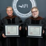 Guillermo del Toro durante la ceremonia de reconocimiento en Hollywood.