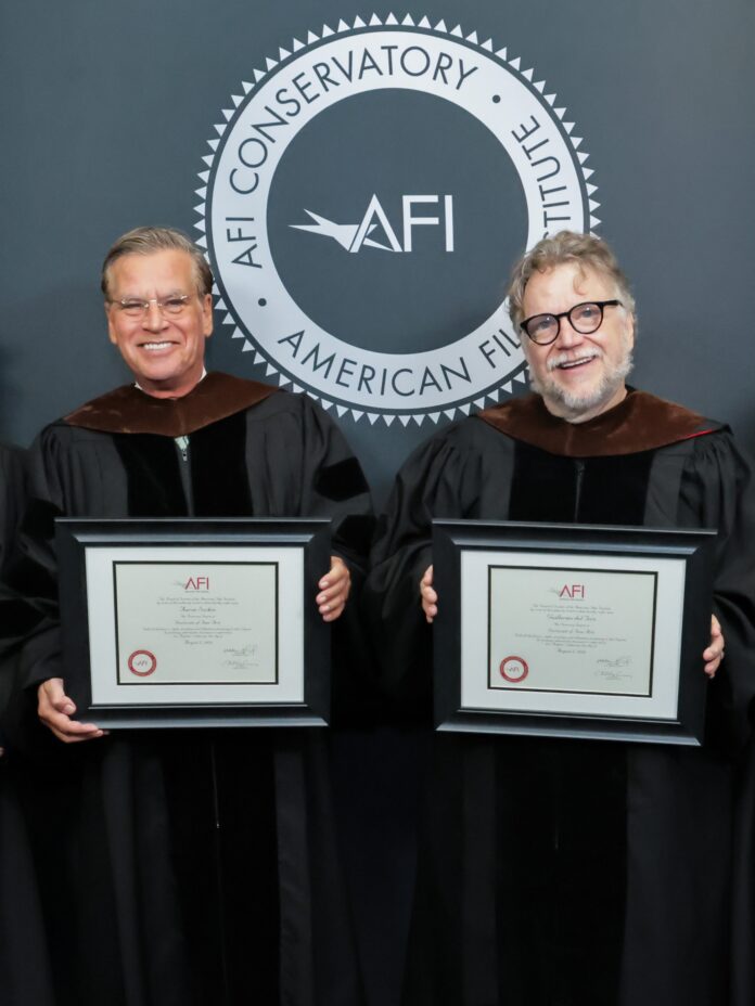 Guillermo del Toro durante la ceremonia de reconocimiento en Hollywood.