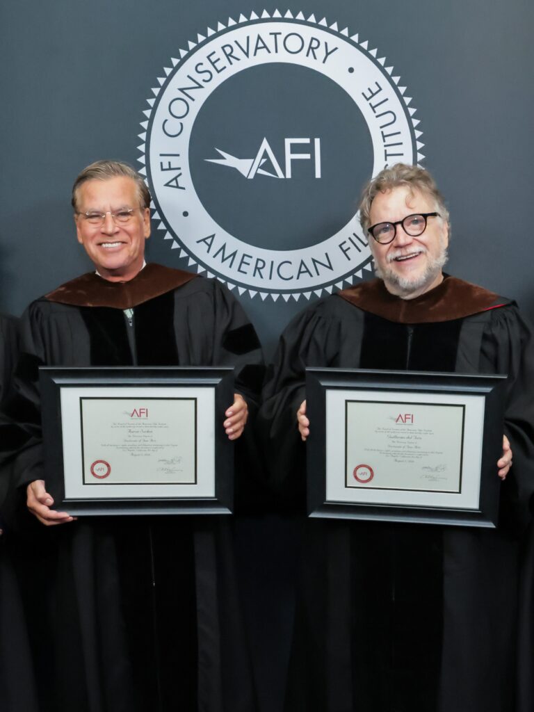 Guillermo del Toro durante la ceremonia de reconocimiento en Hollywood.