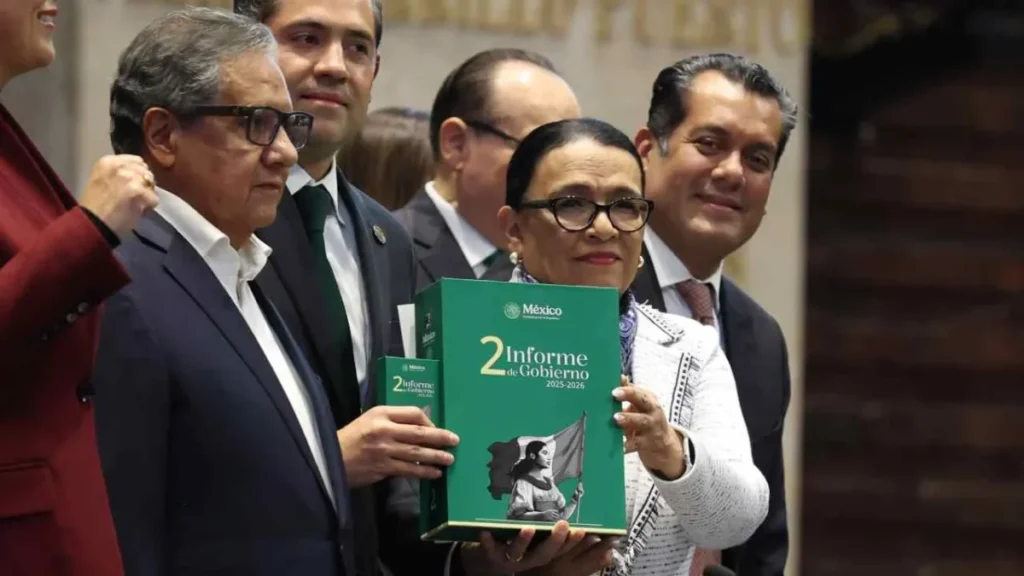 Rosa Icela Rodríguez entregó a Diputados el Segundo Informe de Gobierno de Claudia Sheinbaum, con resultados en seguridad, economía y programas sociales.