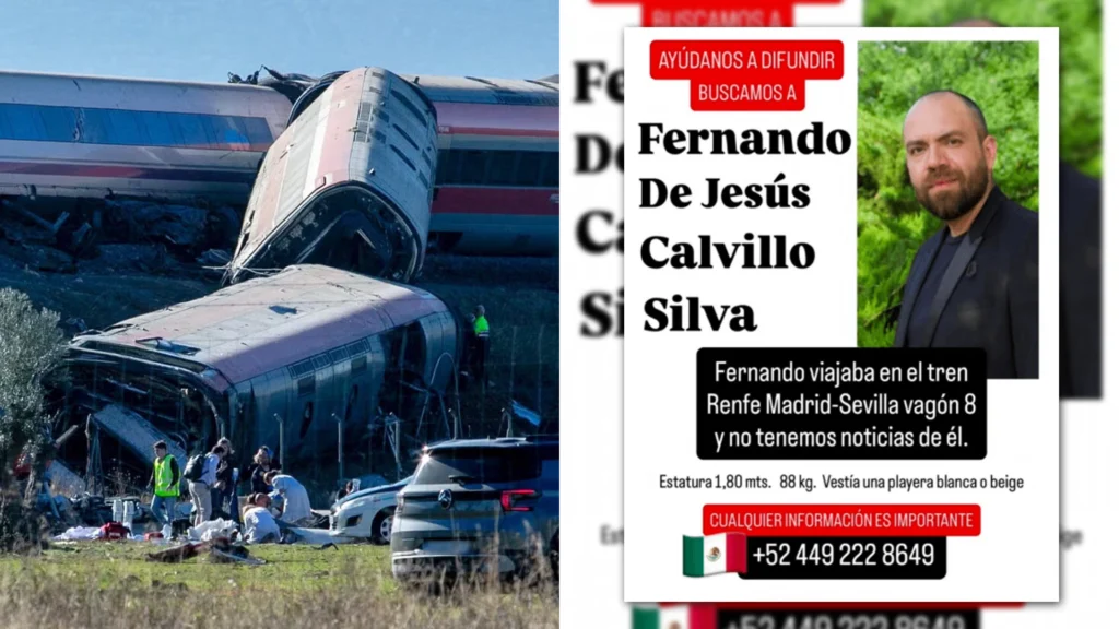 Fernando Calvillo sigue desaparecido tras el accidente ferroviario en España