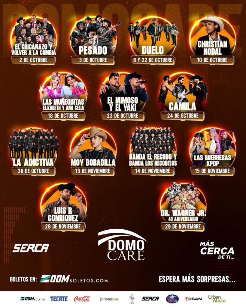 Las Fiestas de Octubre arrancaran con una temporada de grandes artistas, música en vivo y noches inolvidables que pondrán a cantar y bailar a Monterrey.